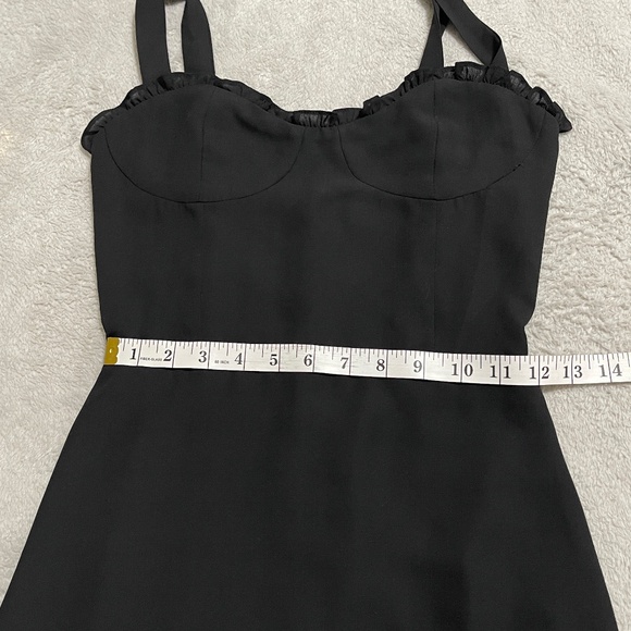 Little Black Mini Dress w/ Sweetheart Neckline and Ruffles Size Small - Picture 11 of 12
